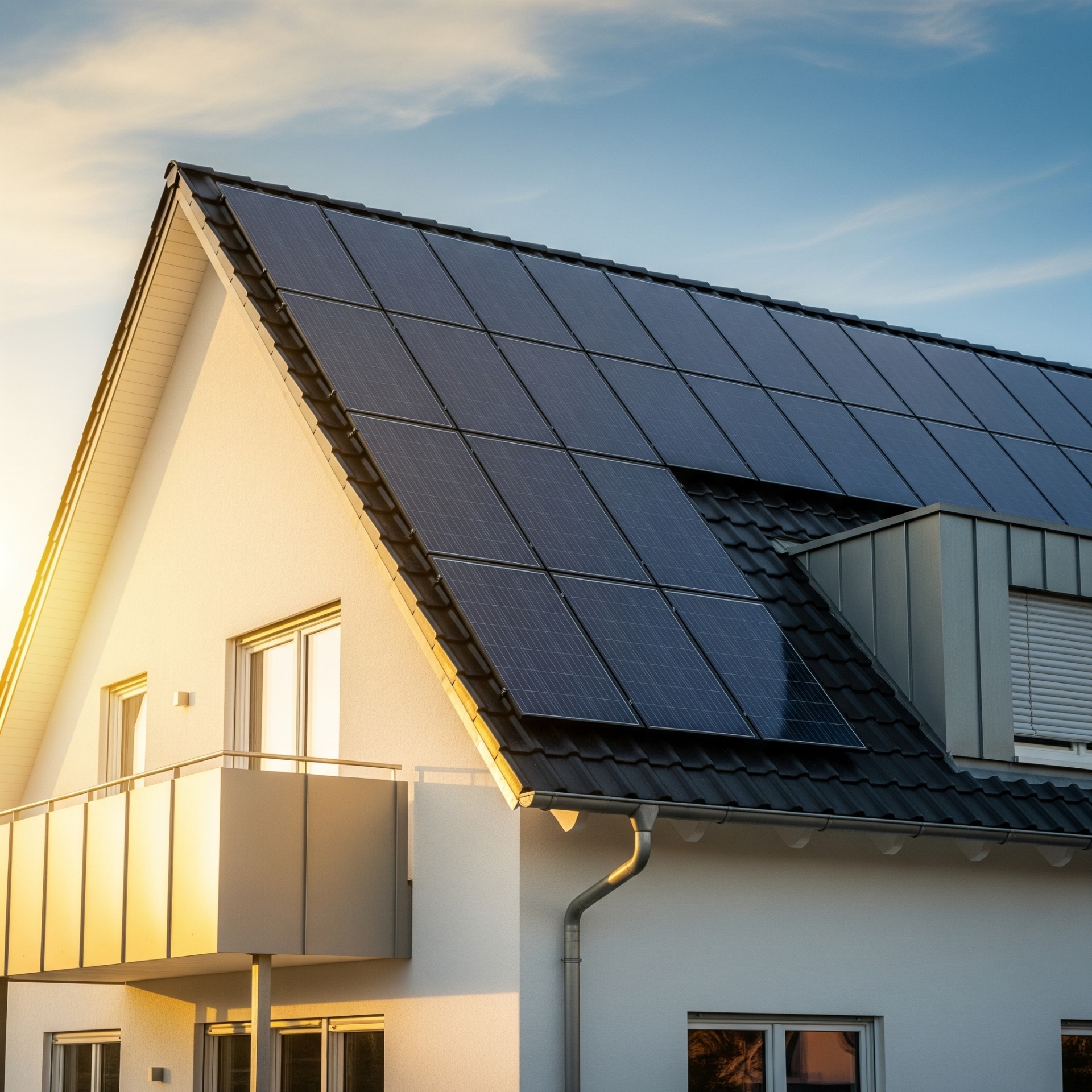Moderne Solaranlage auf Einfamilienhaus – perfekt integriert