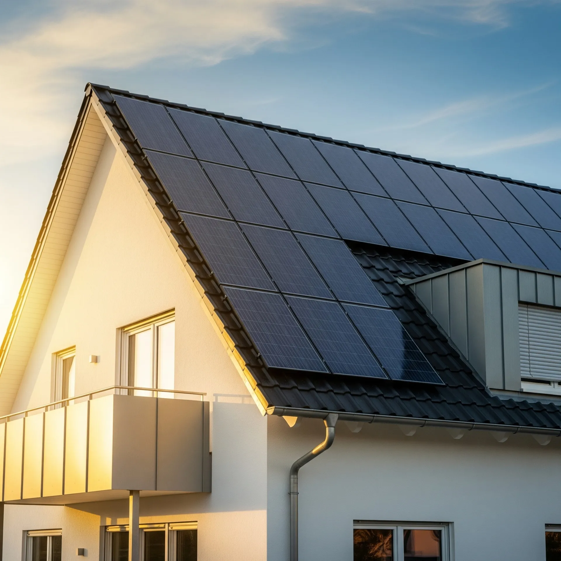 Moderne Solaranlage auf Einfamilienhaus – perfekt integriert